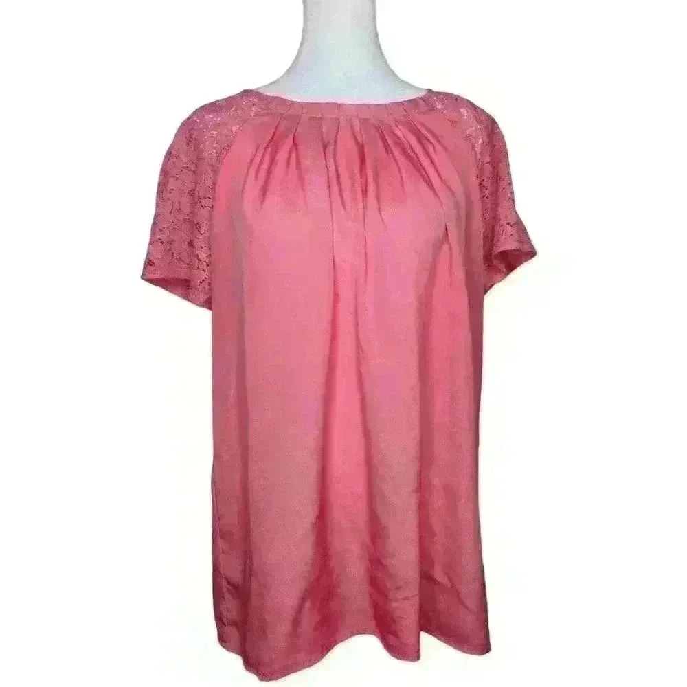 Worthington women's pink lightweight blouse size large